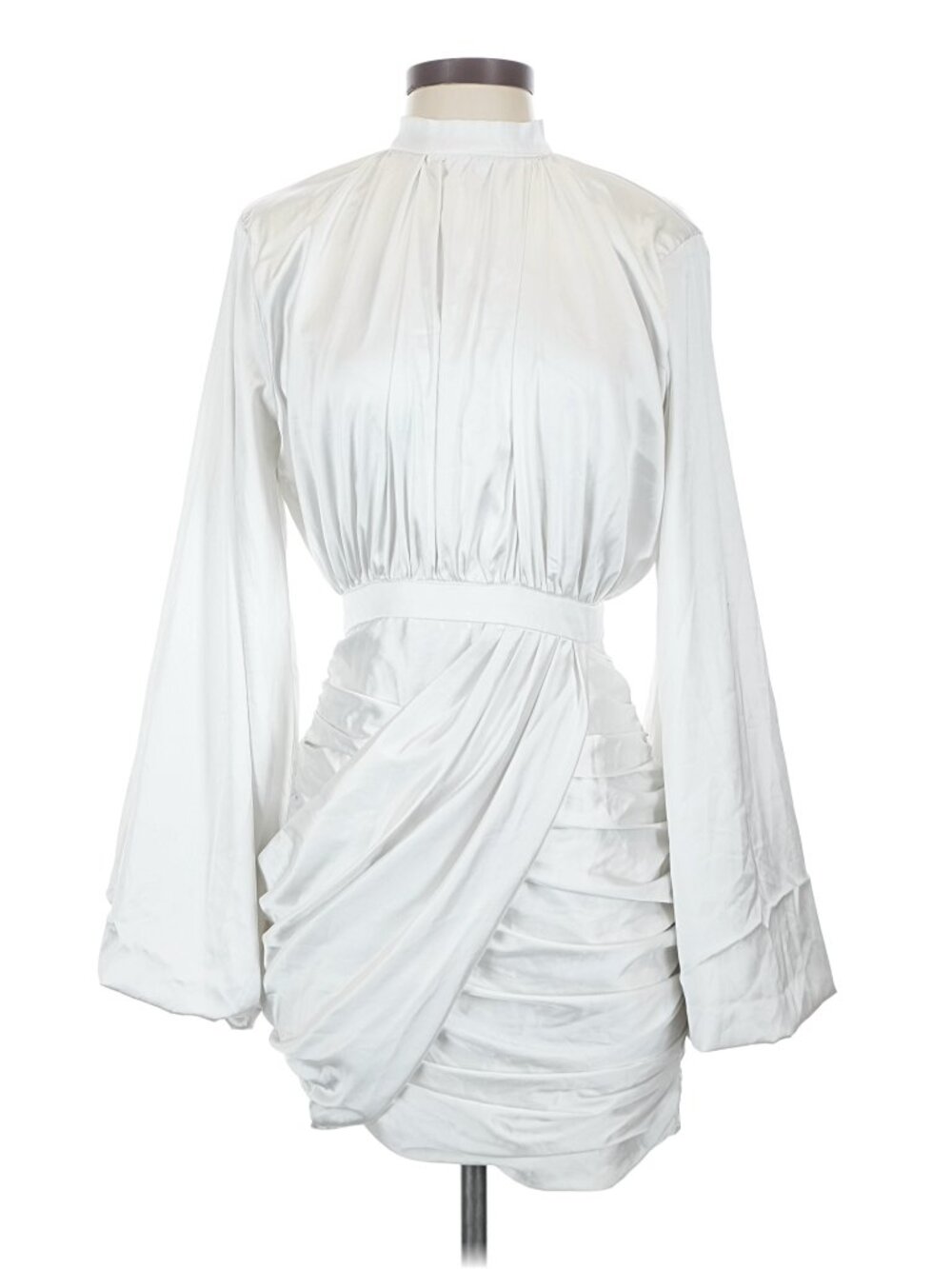 NWT Fashion Nova White Ruched Mini Dress – Size L (Also Available in 1X)